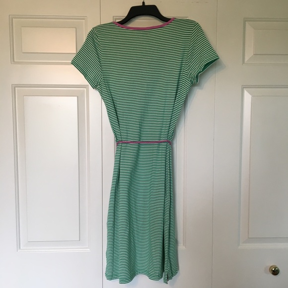 Lands' End Striped T-Shirt Dress with Rope Tie - Picture 2 of 5